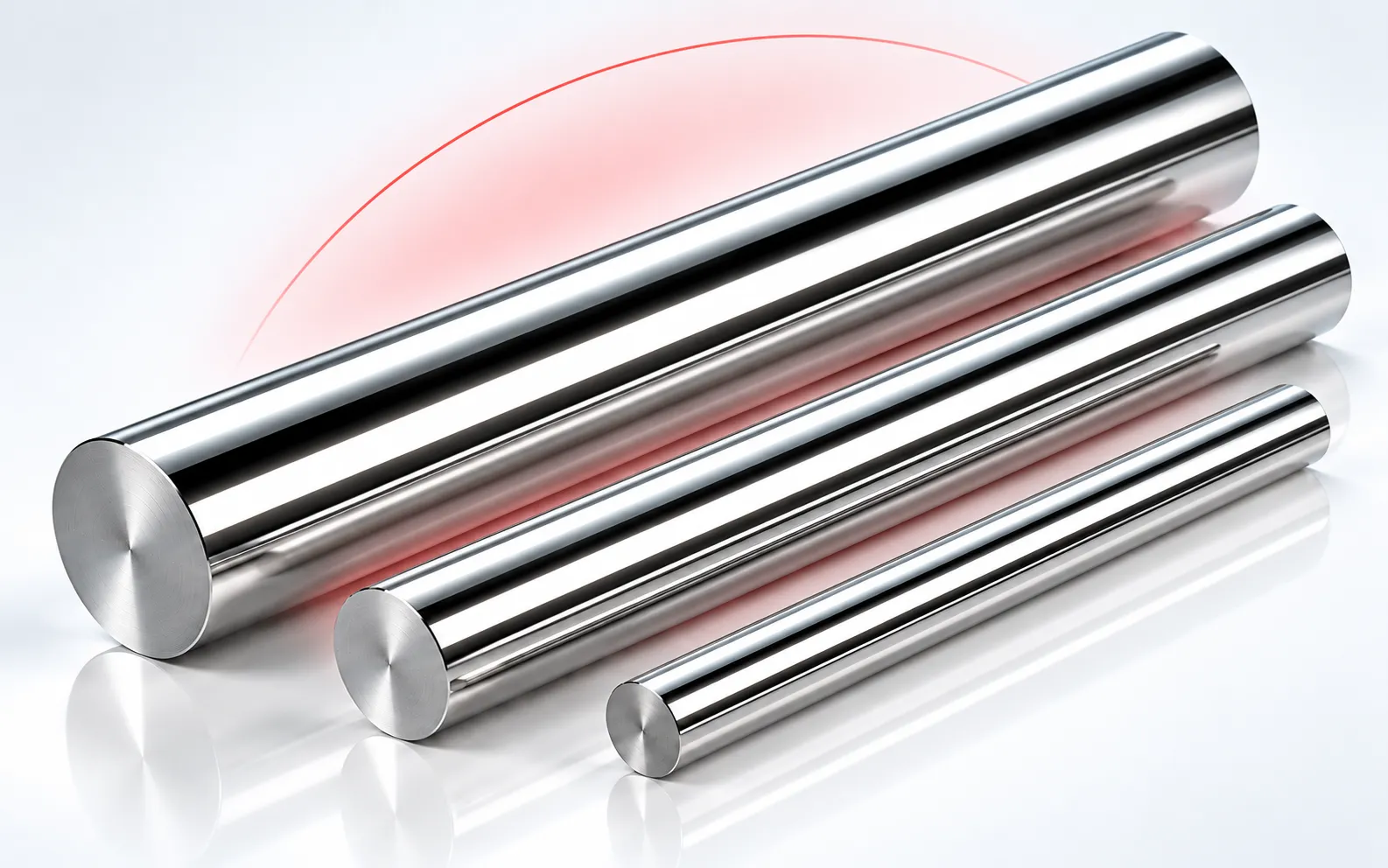 Hard chrome plated rods of different diameters