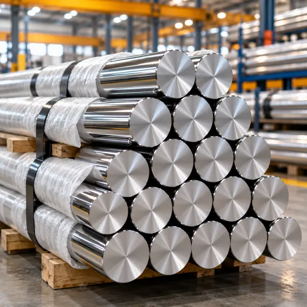 Hard chrome rods stock at Kamal Shaft warehouse